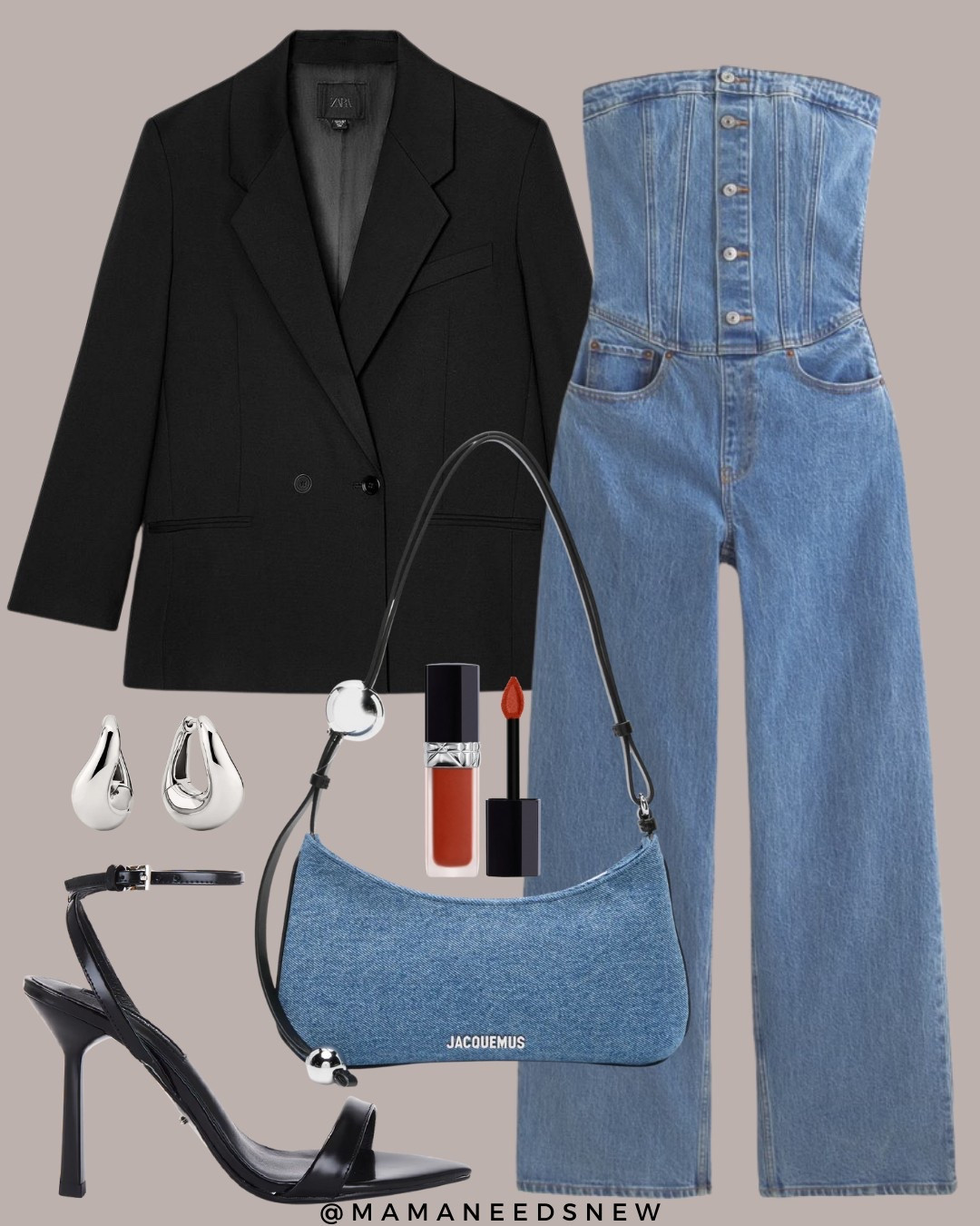 A spring date night outfit with a denim jumpsuit, blazer, heels & shoulder bag 💙

#LTKSaleAlert #LTKStyleTip #LTKSpringSale