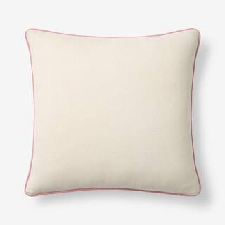 Company Cotton Multicolor Contrast Piping Pink 20 in. x 20 in. Throw Pillow Cover | The Home Depot