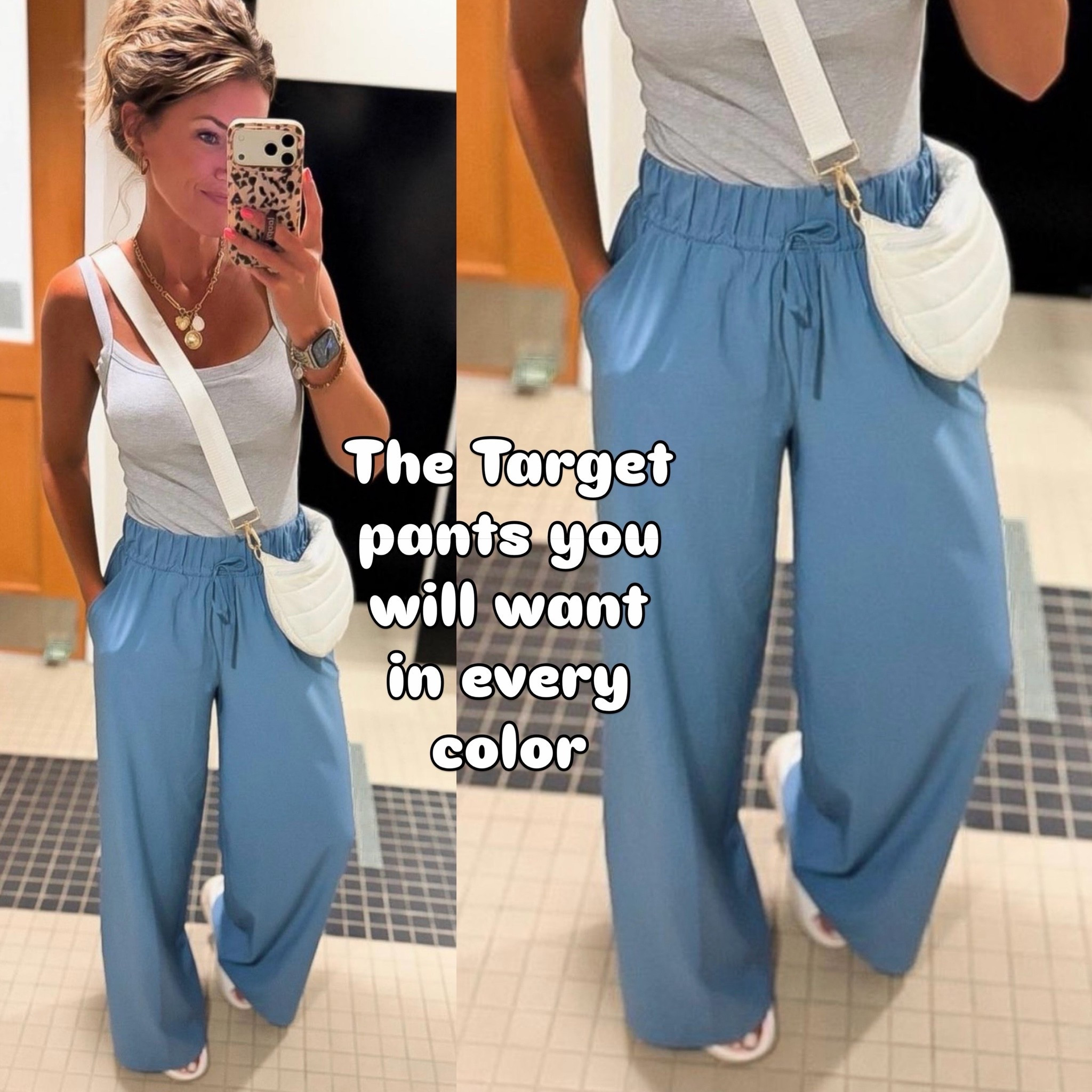 The third color I now own in these Target pants. They are so lightweight weight. Easy to dress up or down. Wearing medium. Tank also medium, built in bra.

#LTKSeasonal #LTKootd #LTKmomlife