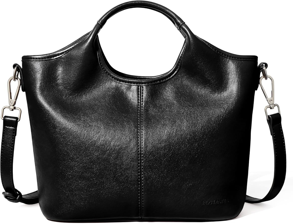 BOSTANTEN Vegan Leather Purses for Women Soft Top Handle Satchel Crossbody Zipper Handbag with De... | Amazon (US)