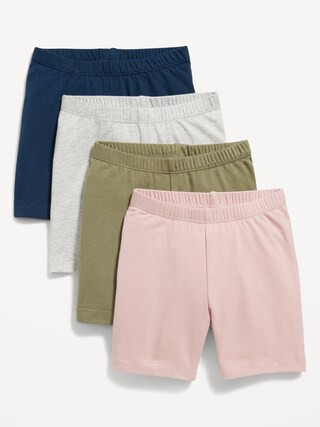 4-Pack Jersey-Knit Biker Shorts for Toddler Girls | Old Navy (US)