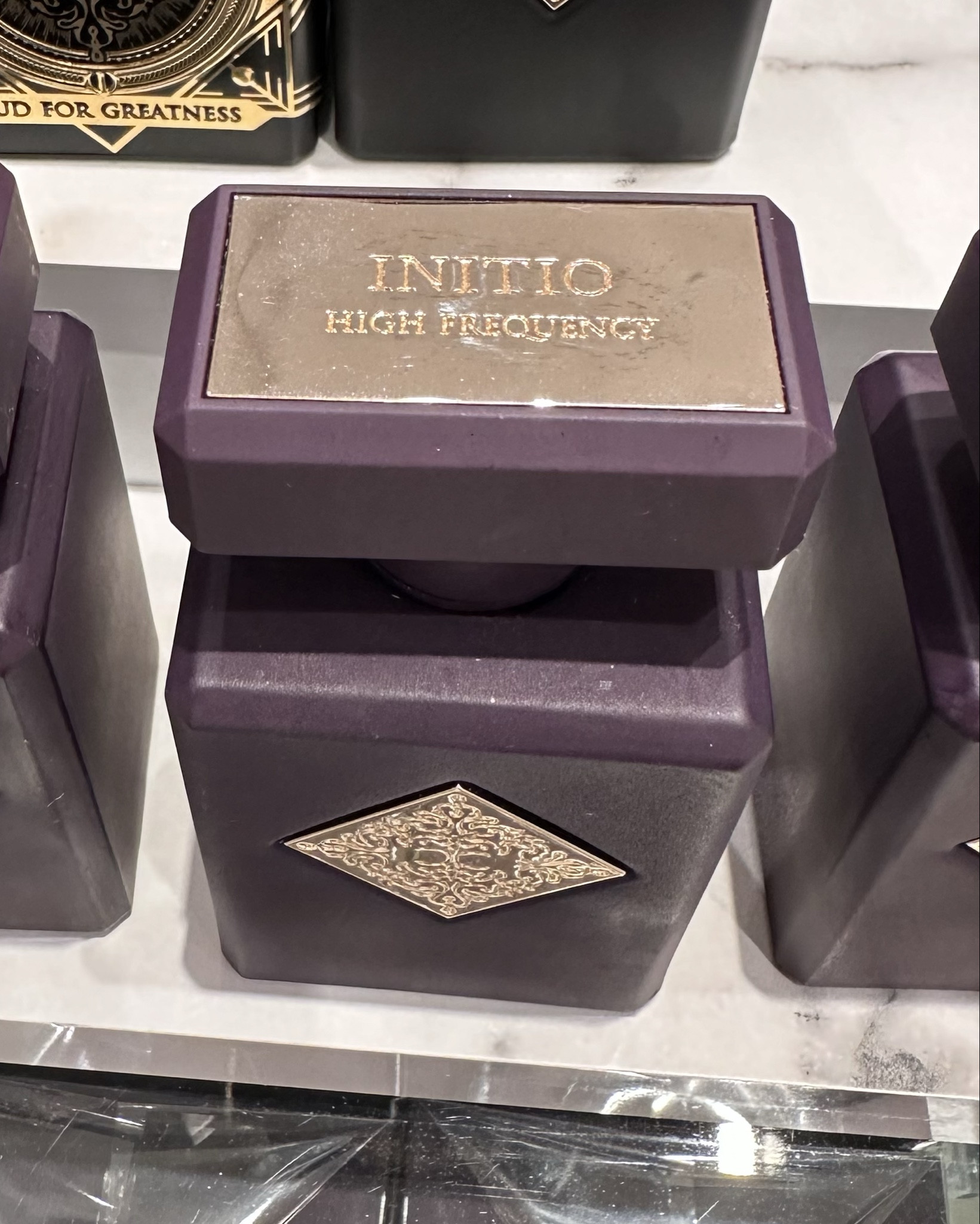 My new love 😍 This Initio High Frequency perfume reminds me my favorite Mugler Alien, it even also in purple bottle 💜