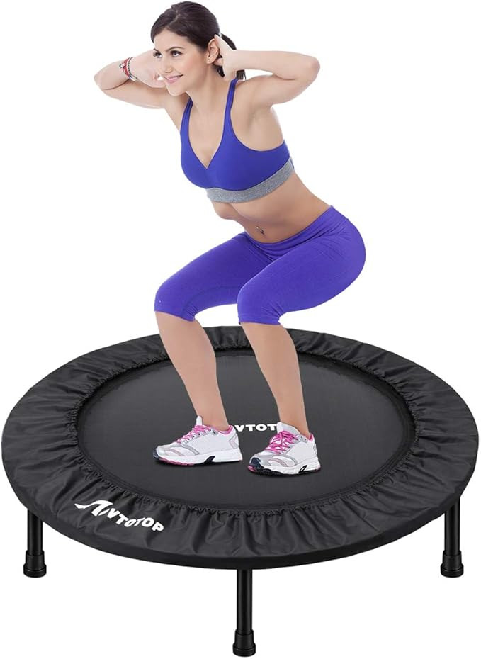 MOVTOTOP Mini Trampoline 38/40 Inch, Folding Indoor Trampolines with Safety Pad, Fun Mini Fitness... | Amazon (US)