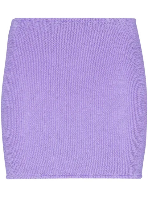 Hunza G Fitted Knit Mini Skirt - Farfetch | Farfetch Global