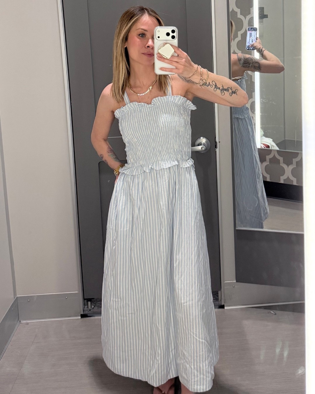 The easiest spring dress 💙
Lightweight, breathable, and the smocked top makes the fit really flattering. Wearing my usual size XS

#LTKspringtrends #LTKootd #LTKspring