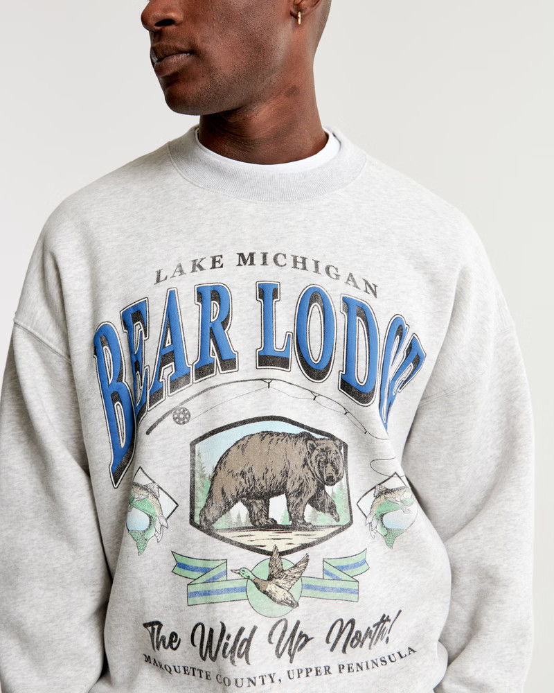 Bear Lodge Graphic Crew Sweatshirt | Abercrombie & Fitch (US)