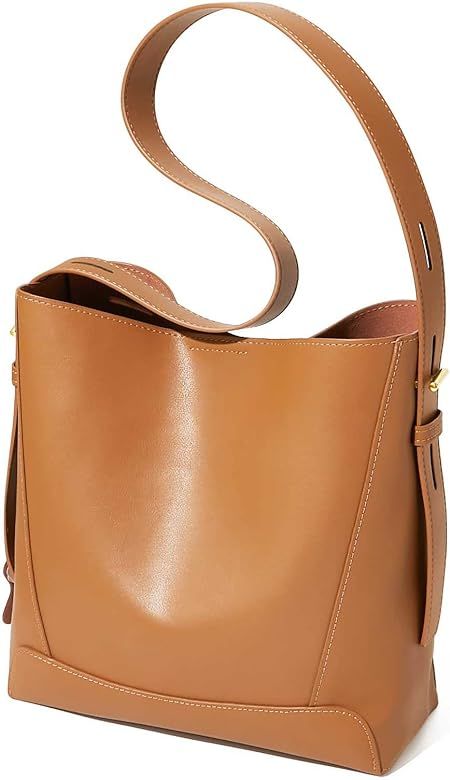 FOXLOVER Hobo Shoulder Bags for Women, Ladies Designer Leather Bucket Bags Handbag Purse | Amazon (US)