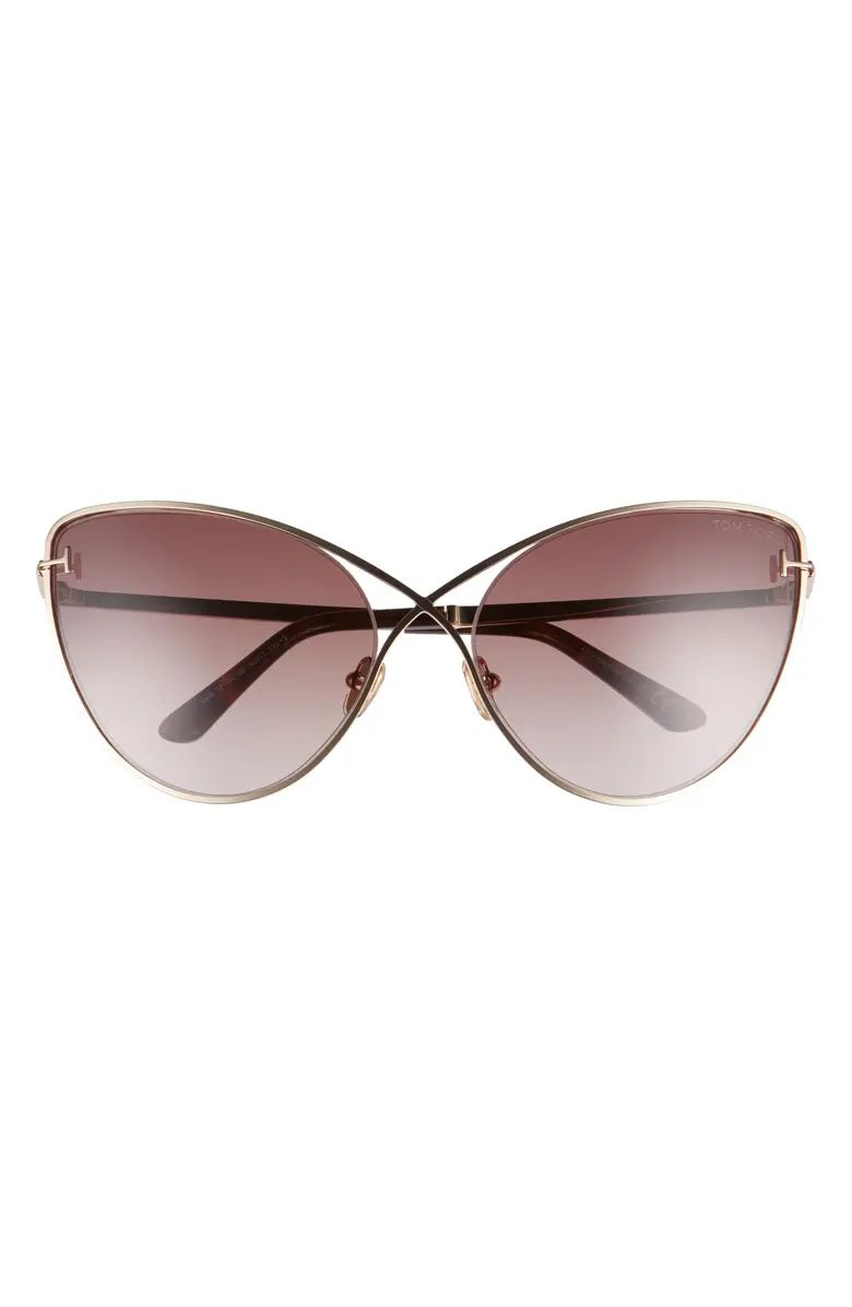 TOM FORD Leila 63mm Oversize Gradient Cat Eye Sunglasses | Nordstromrack | Nordstrom Rack