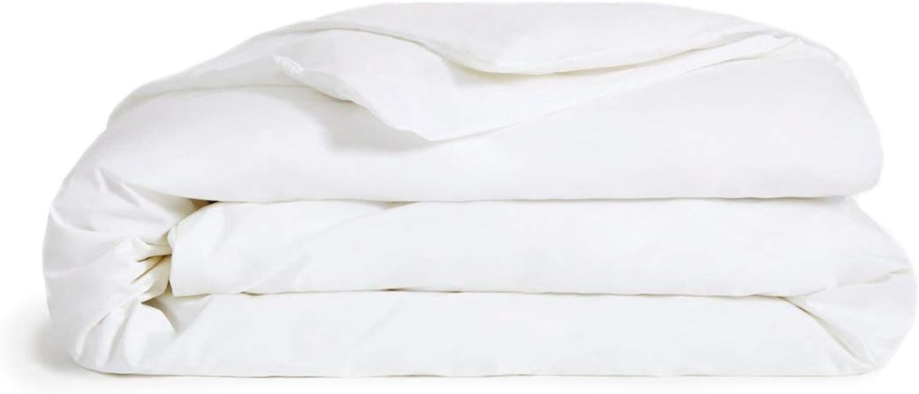 Brooklinen Luxury Sateen Duvet Cover for Full/Queen Size Bed, Solid White (Extra-Long Corner Ties... | Amazon (US)