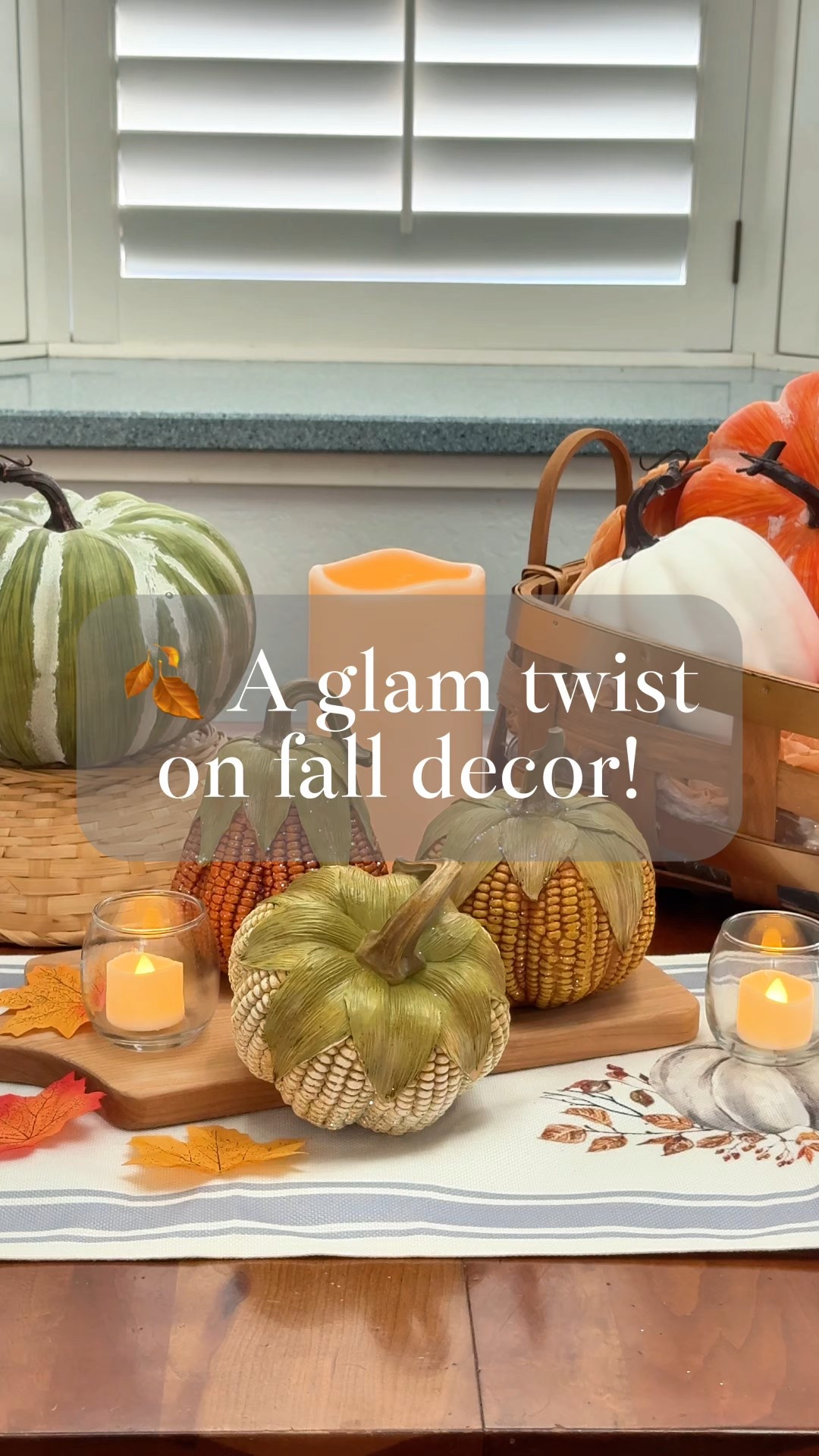 ✨ Fall but make it glam! 

These glitter pumpkins from Amazon add the perfect sparkle to any space—table centerpiece, mantle, or vignette. 🍂🎃 Easy, reusable, and so pretty for Thanksgiving gatherings or cozy autumn nights. 

Tap to shop & style your own!

#FallDecor #ThanksgivingDecor #HomeStyling #AmazonHome

#LTKFindsUnder50 #LTKHome #LTKSeasonal