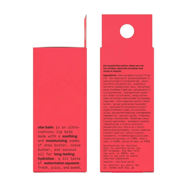 Starface Star Balm Watermelon Squeeze Lip Balm, 0.15 oz | Walmart (US)