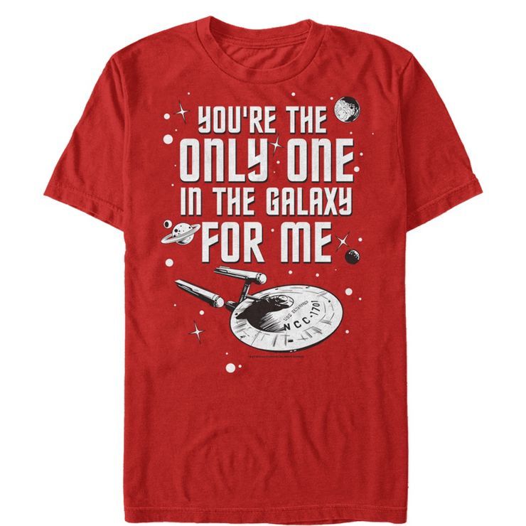 Men's Star Trek Valentine's Only One In Galaxy T-Shirt | Target