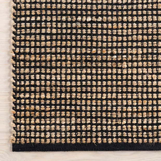 Black Gravel Handwoven Jute Area Rug | Rugs USA