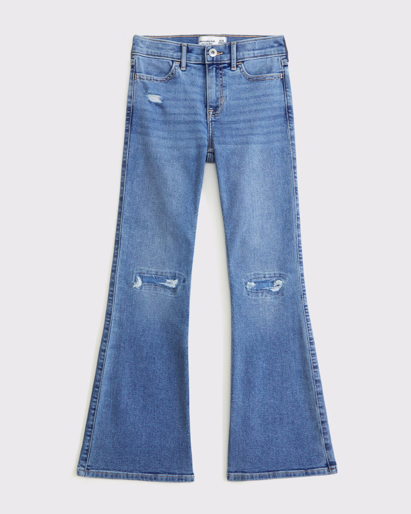 girls high rise flare jeans | girls bottoms | Abercrombie.com | Abercrombie & Fitch (US)