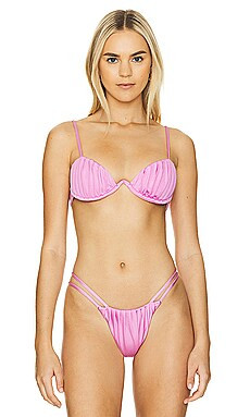 CIN CIN Oyster Bra Bikini Top in Dahlia from Revolve.com | Revolve Clothing (Global)