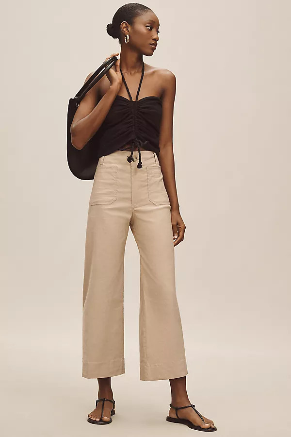 The Colette Cropped Wide-Leg Pants by Maeve | Anthropologie (US)