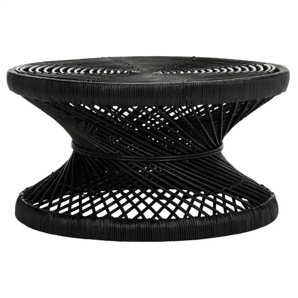 Safavieh Grimson Large Bowed Black Coffee Table - 31.5" x 31.5" x 15.7" | Bed Bath & Beyond
