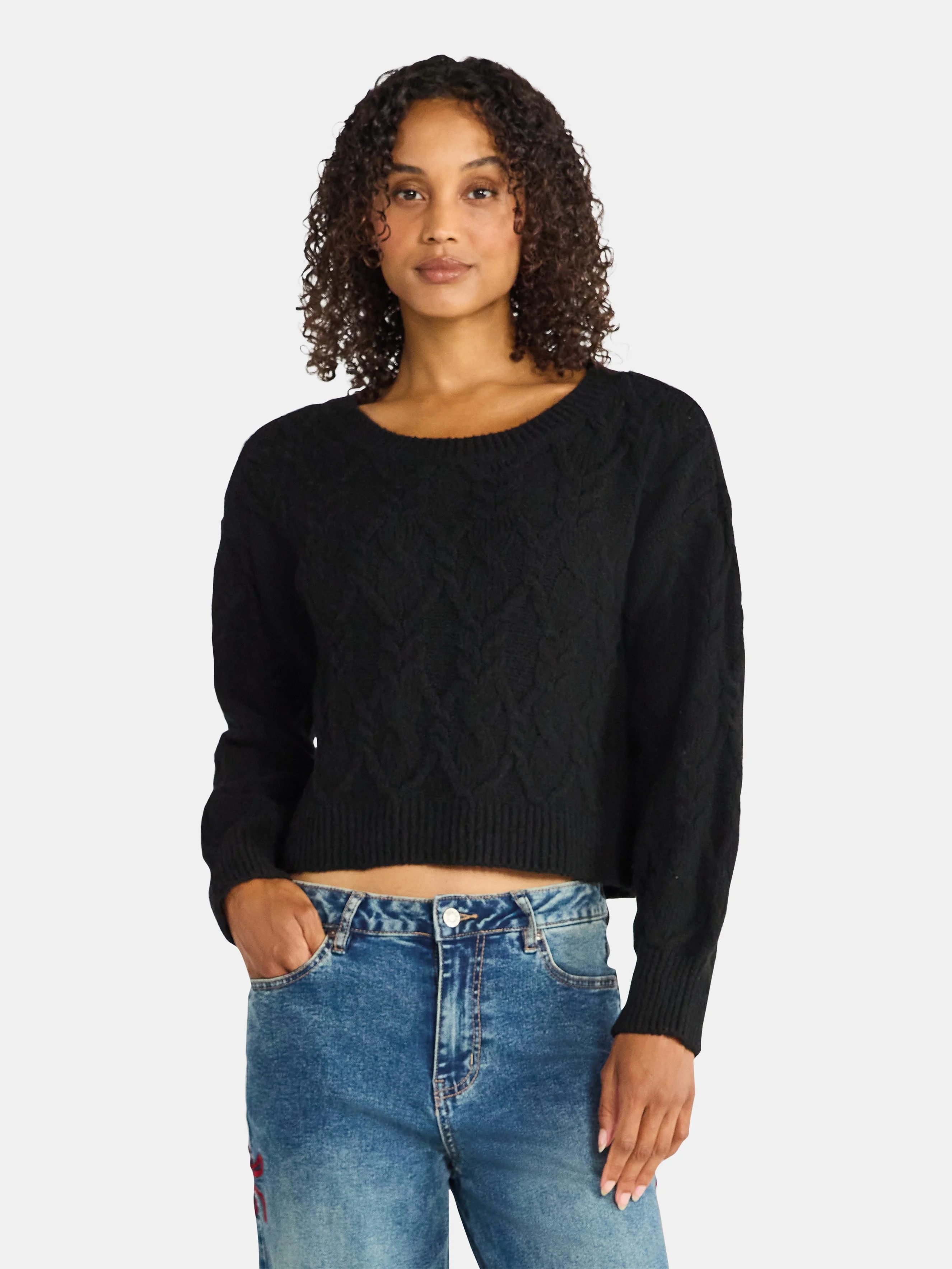 Madden NYC Women's Slouchy Sweater, Midweight, Sizes XXS-XXL | Walmart (US)