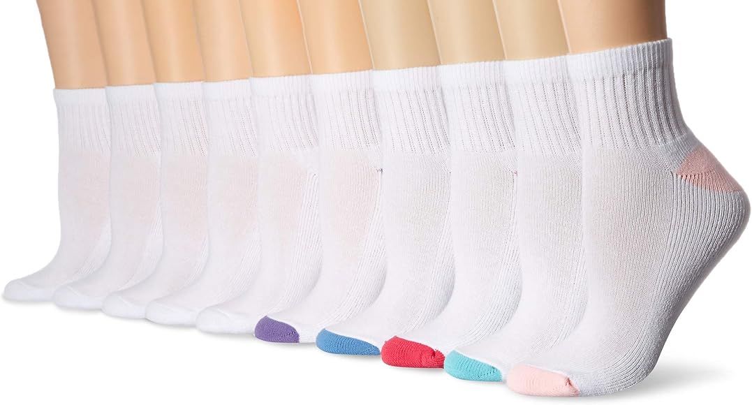 Amazon Essentials Women's 10-Pack Cotton Lightly Cushioned Ankle Socks | Amazon (US)