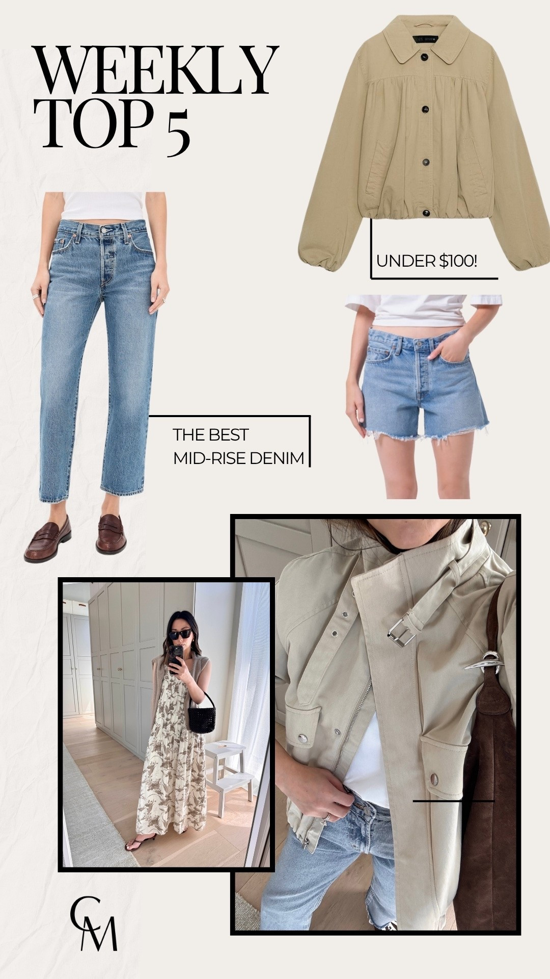 Your most-loved styles this week. Weekly bestsellers. 

Zara balloon jacket xs
Zara oversized bomber jacket xs
AGOLDE Parker long shorts 25
Levi’s 501 90s ankle jeans 25
Aritzia casbah linen dress xs

#LTKmomlife #LTKSeasonal #LTKPetite