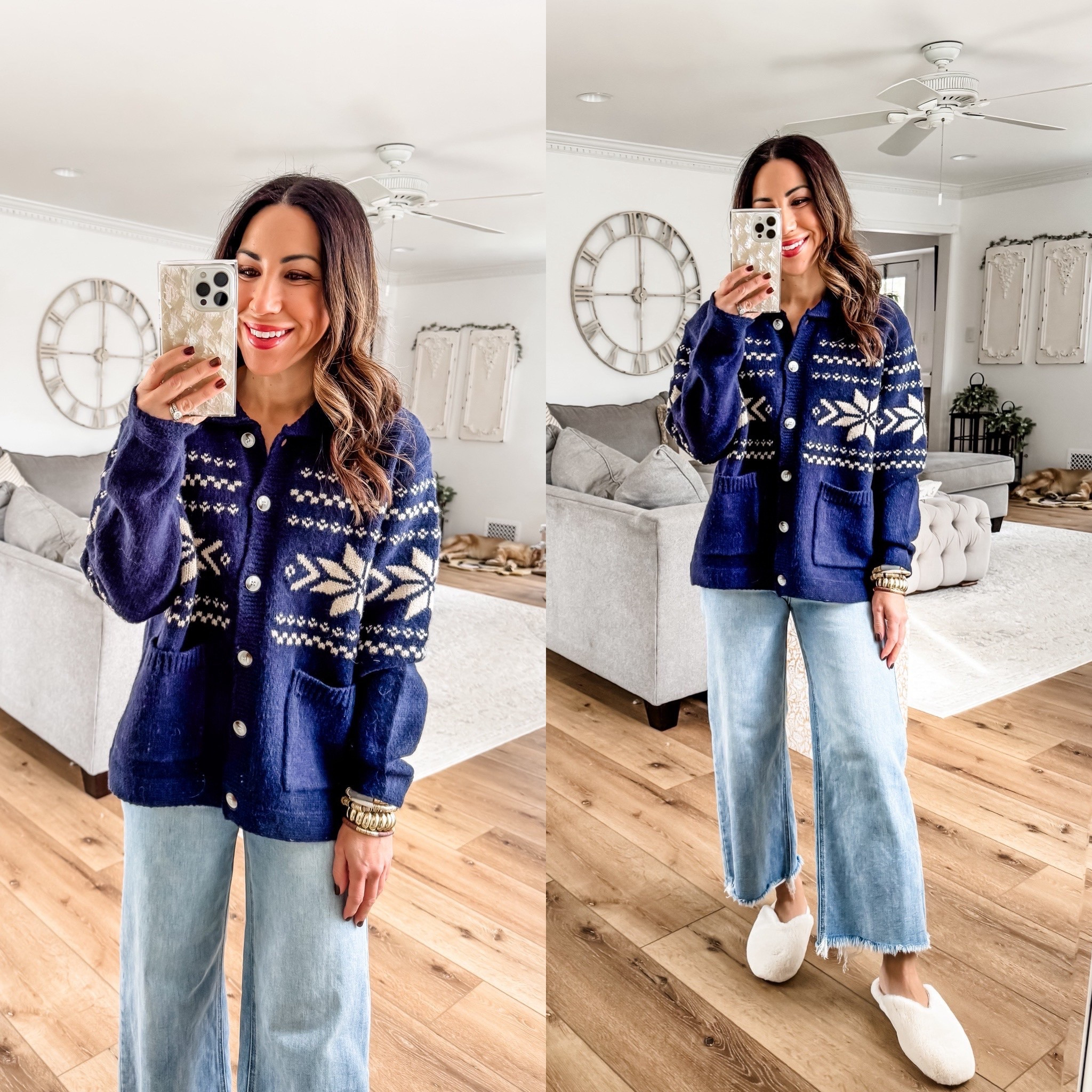 Small cardigan, 25 jeans, shoes, TTS. Fair isle sweater.


#LTKSaleAlert #LTKHoliday #LTKFindsUnder100