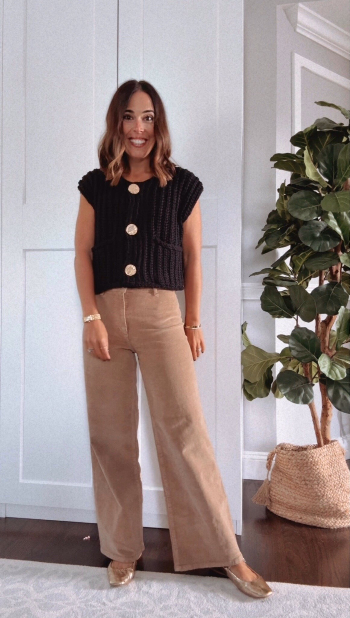 This outfit gives effortless but polished. Love this chunky knit vest with gold buttons — it instantly elevates the look. Wearing size small in the vest + 2 in wide-leg pants. Thanksgiving outfit idea 

Follow my LTK @mrscasual on the @shop.LTK app to view this post and get my exclusive app-only content!

#LTKHoliday #LTKSeasonal #LTKootd