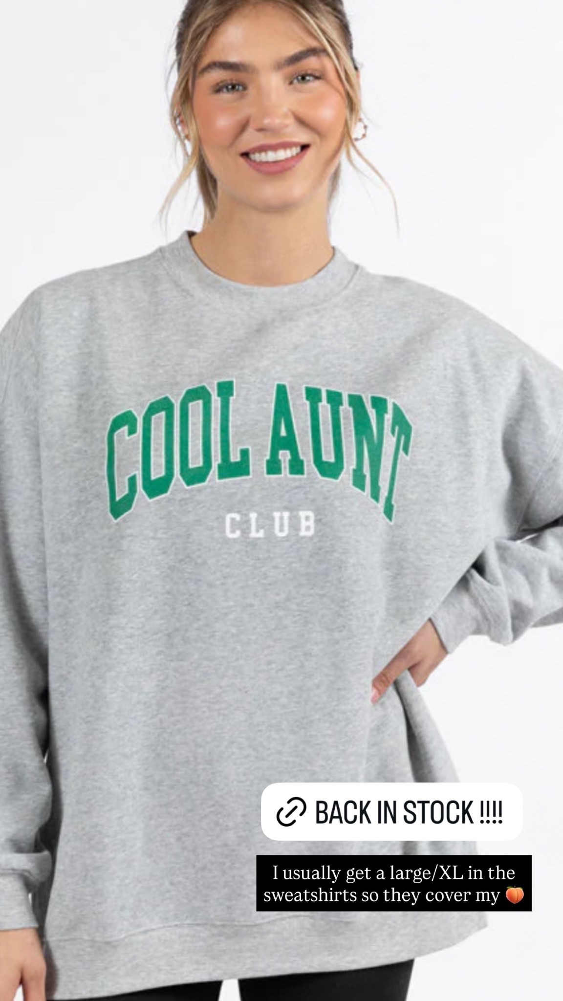 I need to add more favorites to my cart..now! The Cool Aunt Club sweatshirt is back in stock! ♥️

Large/XL in the sweatshirts so they cover my 🍑

Don't miss out on their sale!

Mix & match! buy 1 save 30%, buy 2 save 35%, buy 3+ save 40%

Use my code HEATHER for a discount off of most items.  

 

#LTKdayinmylife #LTKSeasonal #LTKSaleAlert