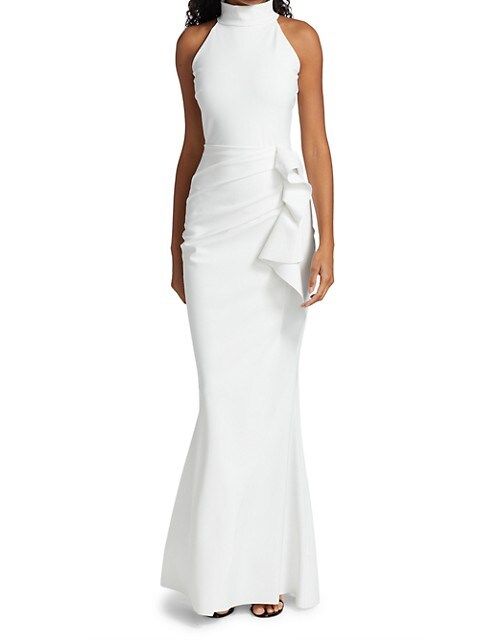 Halter Ruffle Gown | Saks Fifth Avenue