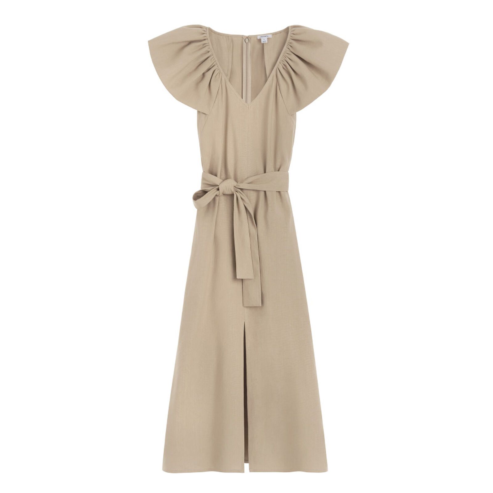 Linen Flutter Sleeve Dress | Cuyana