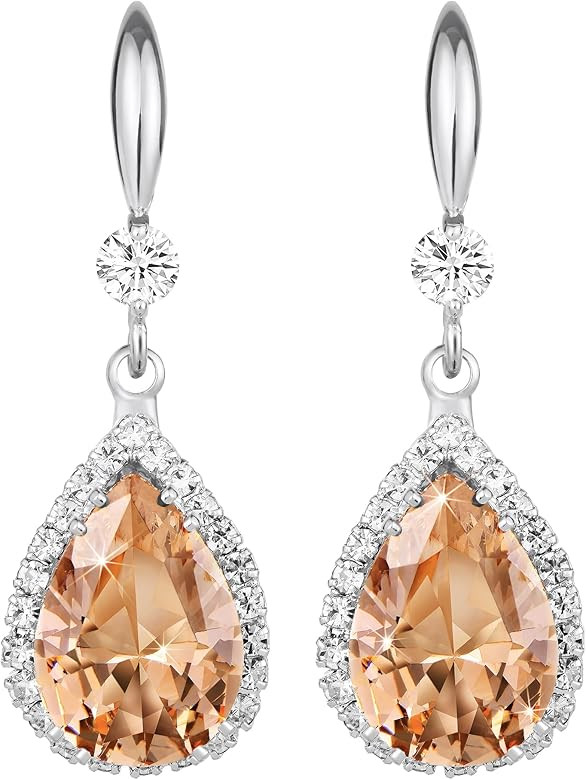Linawe Diamond Dangle Earrings for Women Trendy, Rhinestone Drop Chandelier Earrings, Teardrop Cr... | Amazon (US)