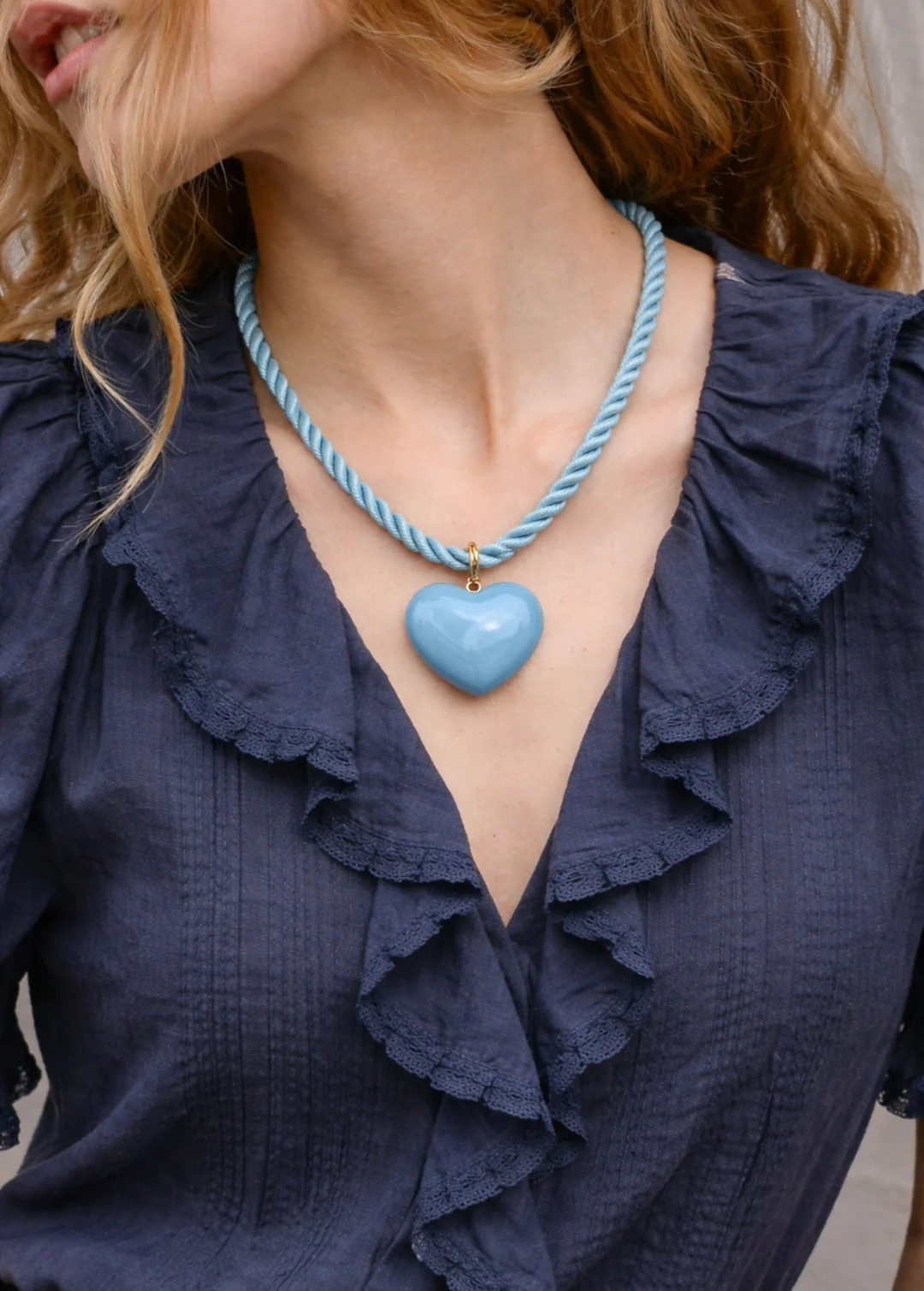 Silk Cord and Heart Necklace | Erin McDermott Jewelry