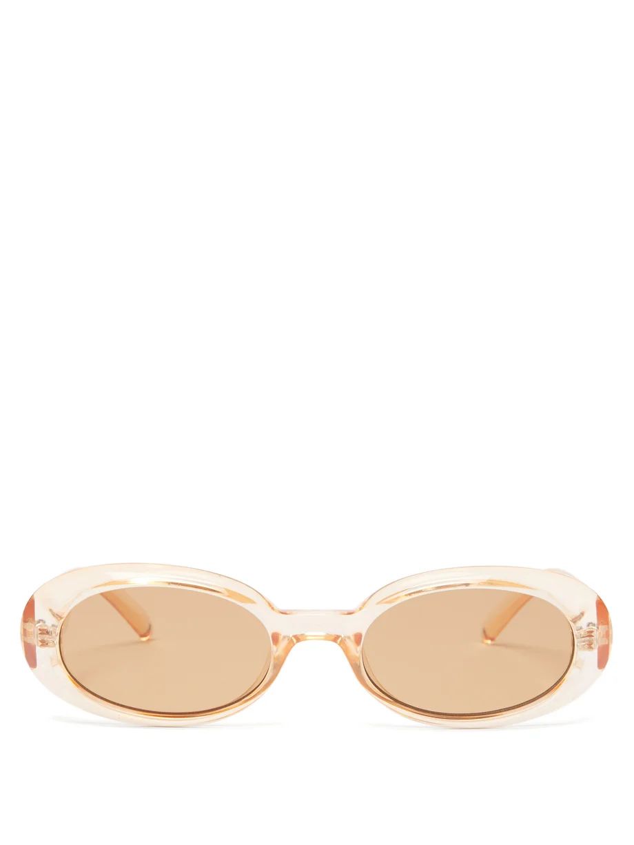 Work It oval acetate sunglasses | Le Specs | Matches (UK)