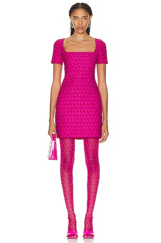 Valentino Iconographe Dress in Pink | FWRD | FWRD 