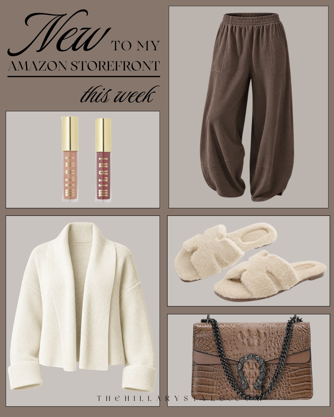 I've got a mix of cozy basics and eye-catching accessories for you this week! From comfy slippers to bold lip gloss, find something to upgrade your look. #AmazonStorefront #AmazonFinds #AmazonFavorites #FallFashionFinds #FallHomeDecor #ElevatedStyle 

 #LTKootd #LTKmomlife #LTKSeasonal
