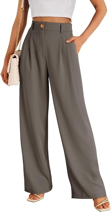 LILLUSORY Wide Leg Dress Pants Women's High Waisted Dressy Trousers | Amazon (US)