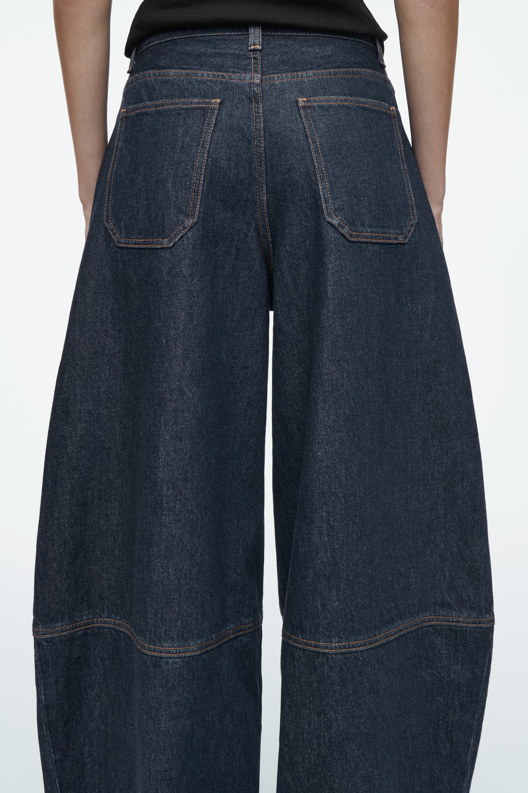 WESTERN BARREL-LEG RAW DENIM TROUSERS - RAW INDIGO | COS UK