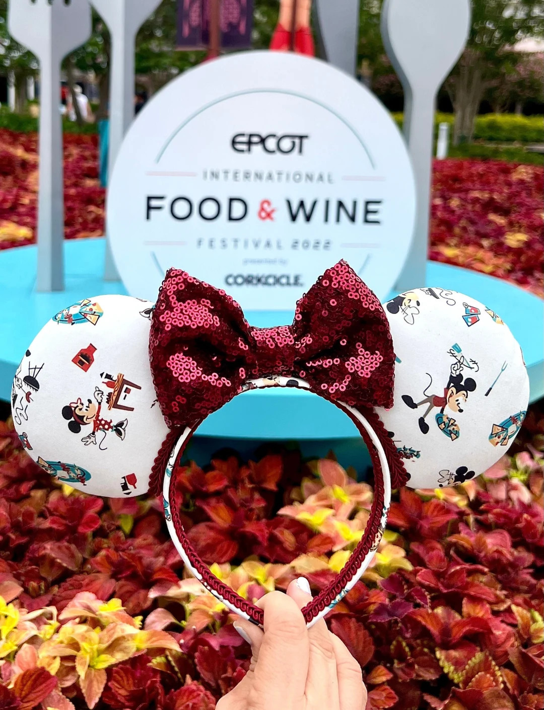 Epcot Food & Wine Festival Inspired Mouse Ears, Disney Ears, Minnie Ears, Mickey Ears, Handmade E... | Etsy (US)