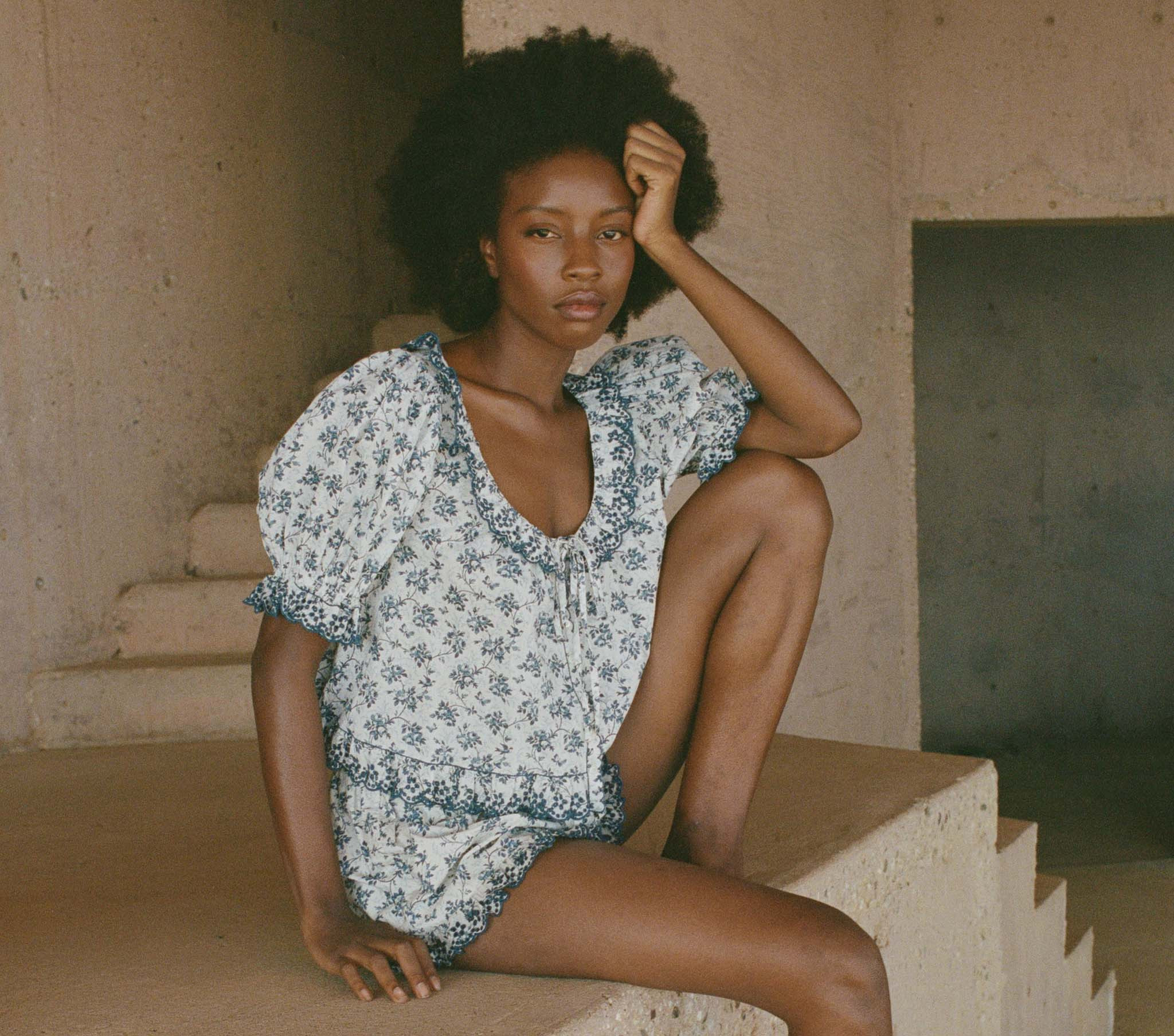 LAZULI TOP -- SONGBIRD TOILE | DOEN