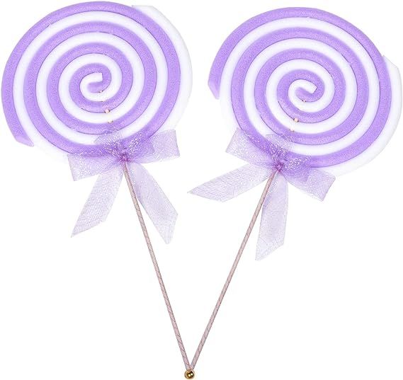 SEWACC 2pcs Lollipop Props Simulation Lollipop Photo Prop Large Candy Ornaments Fake Lollipop Sce... | Amazon (US)