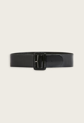 Black wide patent belt | Claudie Pierlot (FR, DE, ES, UK)