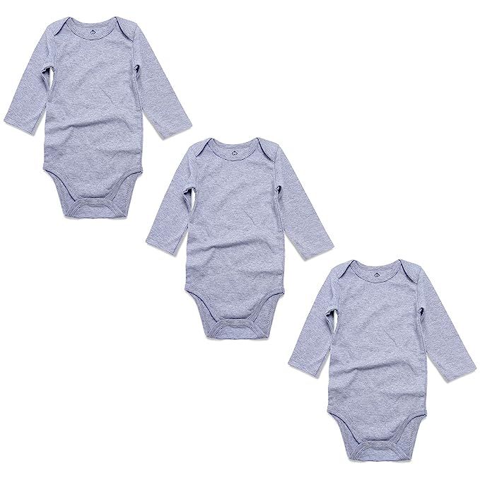 OPAWO Baby Bodysuit 3-Pack Neutral Solid Color for Unisex Boy Girl Newborn - 24 Months | Amazon (US)