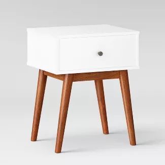 Amherst Mid Century Modern Two-Tone Side Table -White/Brown - Project 62™ | Target
