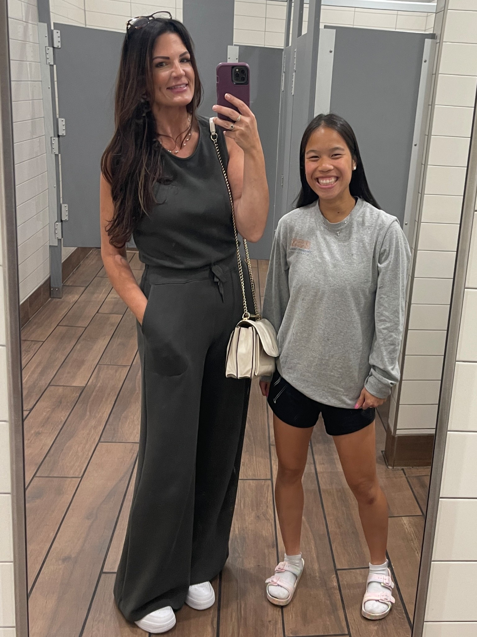 My easy travel & mom outfit that never wrinkles, washes like new over & over, is so soft & stretchy, but looks put together 😍 This Spanx jumpsuit is a staple for me! It’s easy to pair with any shoe but my Nike Airforce One’s will forever be my favorite! They kept my feet comfy 10 miles a day around Paris so they have proved themselves worthy of my love 😂

#LTKOver40 #LTKMidsize #LTKTravel