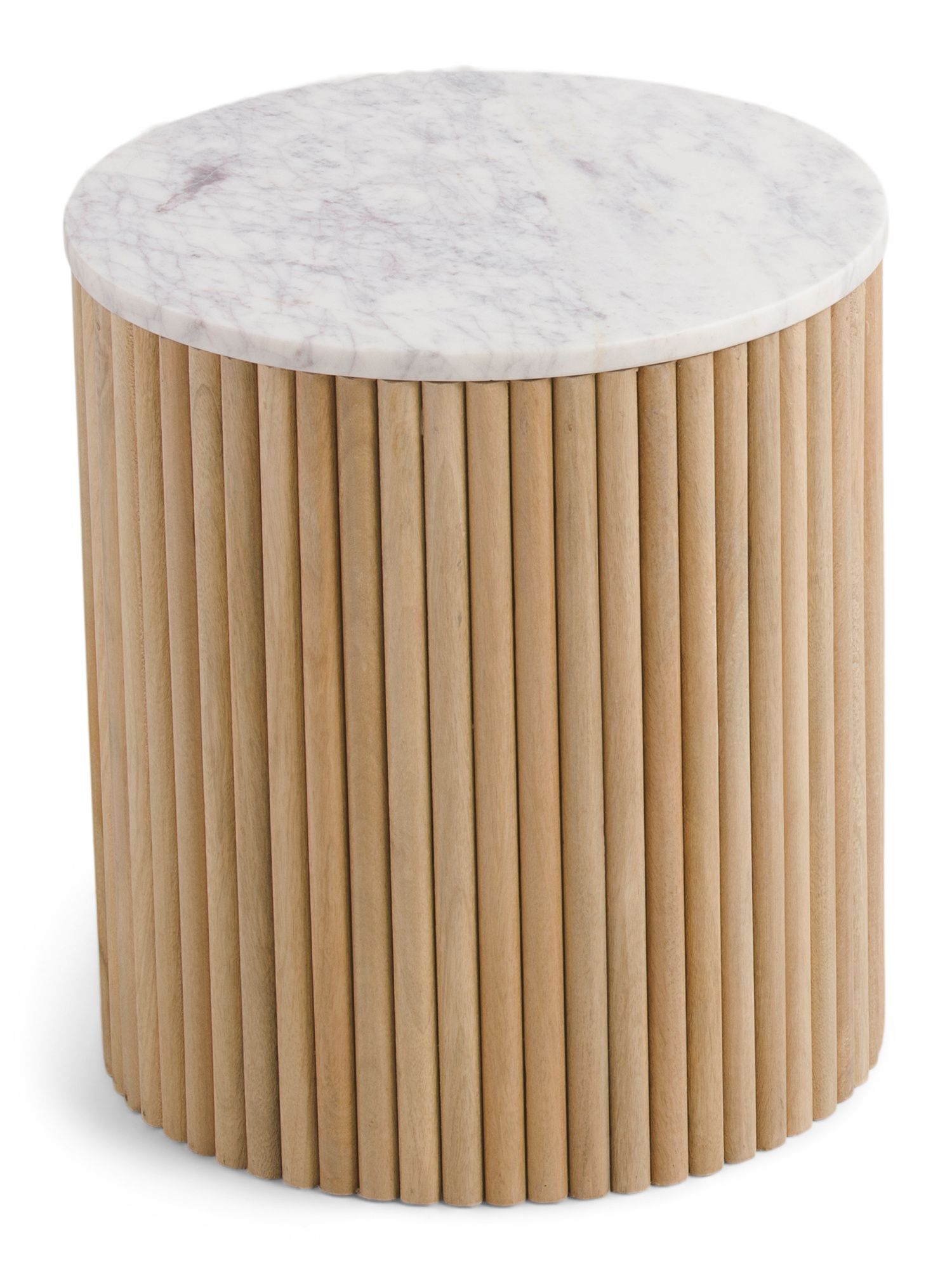 Marble Top Fluted Accent Table | Marshalls