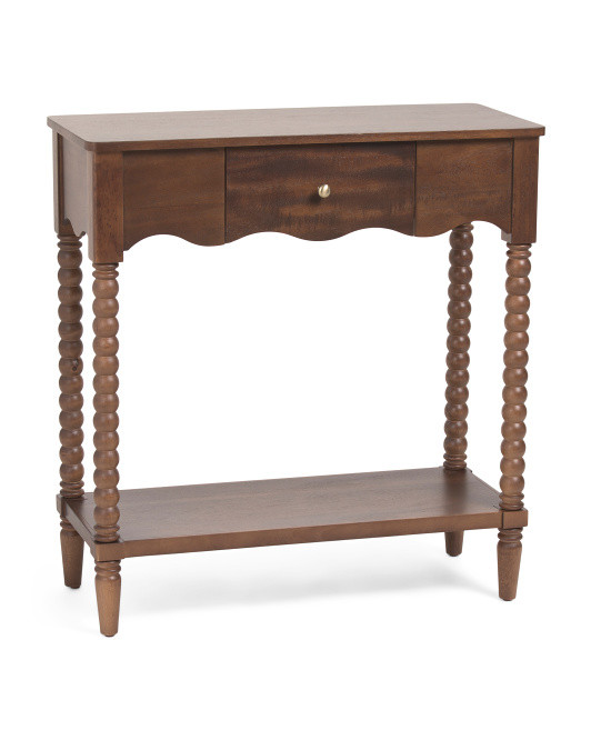 32x34 Scalloped 1 Drawer Console Table | TJ Maxx