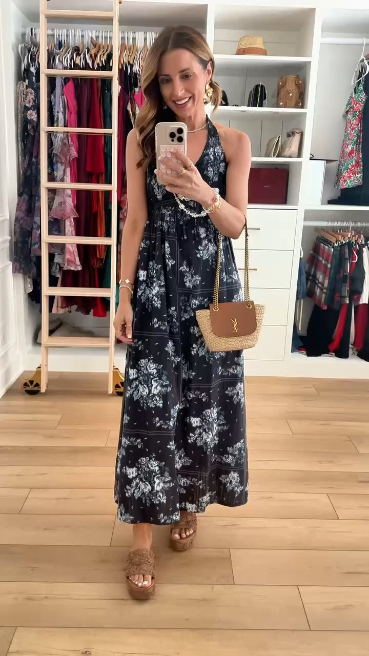 Target floral blue maxi. Wearing XS. My dinner outfit tonight! Wedges are TTS. Summer dress. Spring dress. Vacation dress. Vacation outfit.

#LTKootd #LTKTravel #LTKPetite