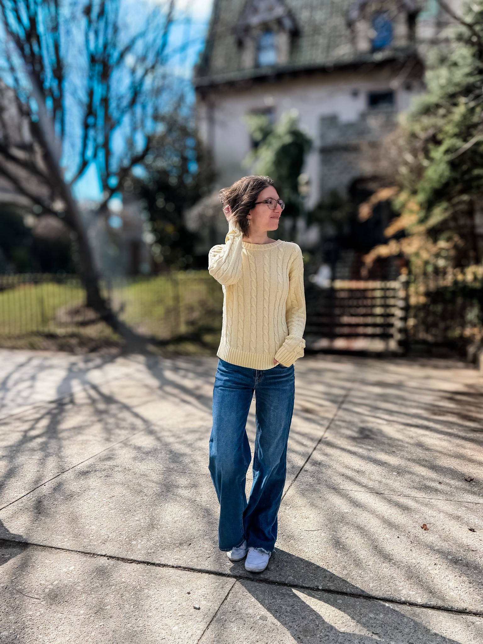 Butter yellow cable knit: TTS
Wide leg jeans: I sized down
Sneakers: TTS

#LTKootd #LTKSaleAlert #LTKdayinmylife