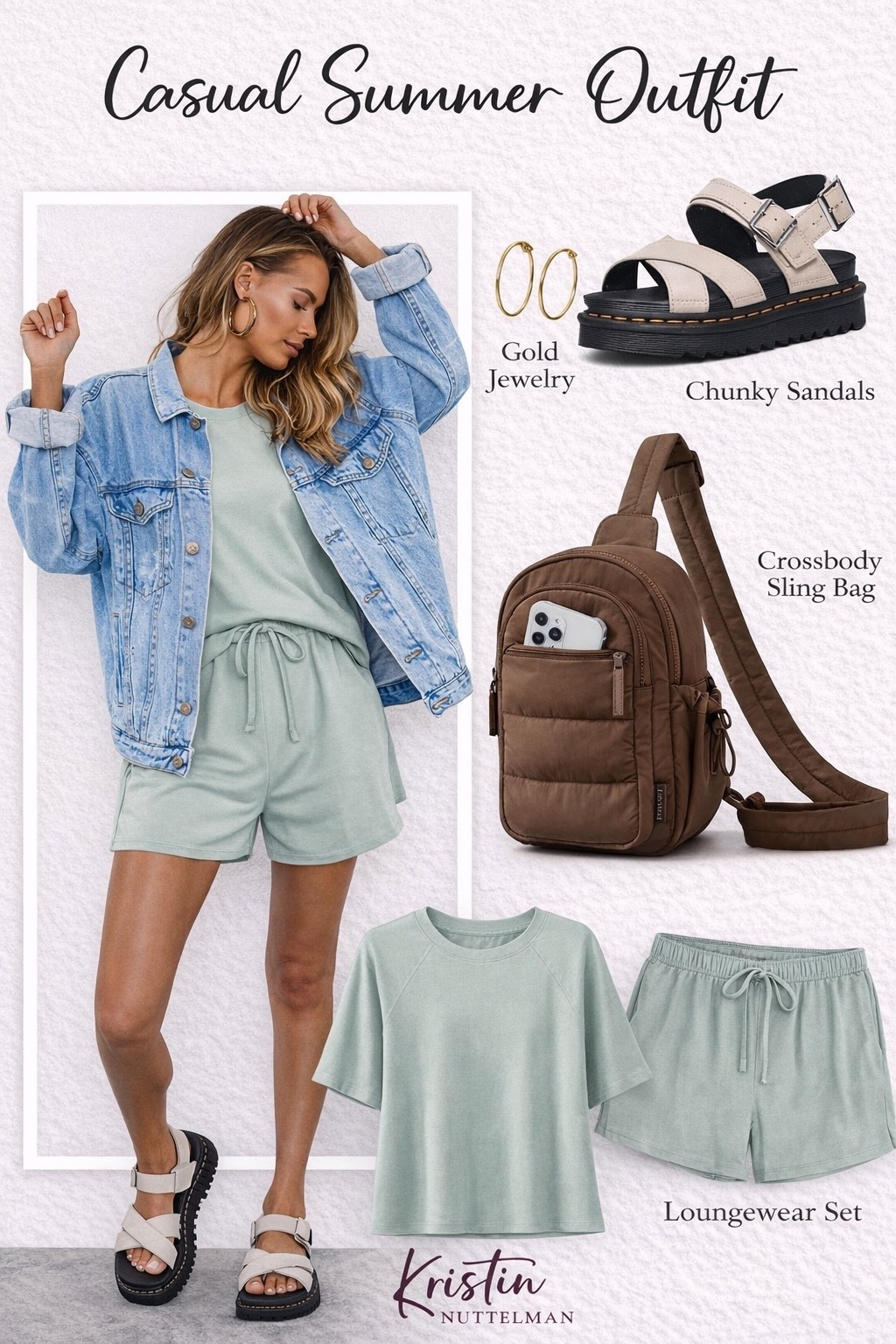 Casual summer outfit you’ll reach for on repeat 🤍
This is that effortless, throw-it-on-and-go look that still feels put together. The oversized denim jacket + soft lounge set + chunky sandals is the perfect combo for everyday errands, travel days, or coffee runs ✨

Everything is comfy, lightweight, and super easy to mix & match — which makes this a go-to outfit all season long.

Shop the full look on my LTK 💫

#LTKstyle #LTKsummer #LTKunder100 #LTKfinds #LTKfashion #LTKootd #casualoutfit #everydaystyle #neutraloutfit #summeroutfitideas #momstyle #effortlessstyle #outfitinspo #amazonfinds #targetstyle #denimjacketoutfit #comfyoutfit #chunkysandals #simplestyle #easyoutfits

#LTKootd #LTKU #LTKSeasonal
