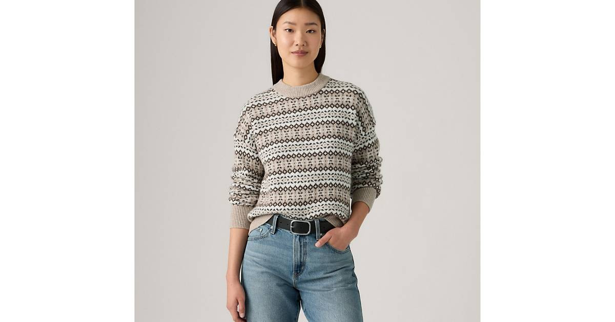 Ines Fairisle Sweater - White | Levi's® US | Levi's US