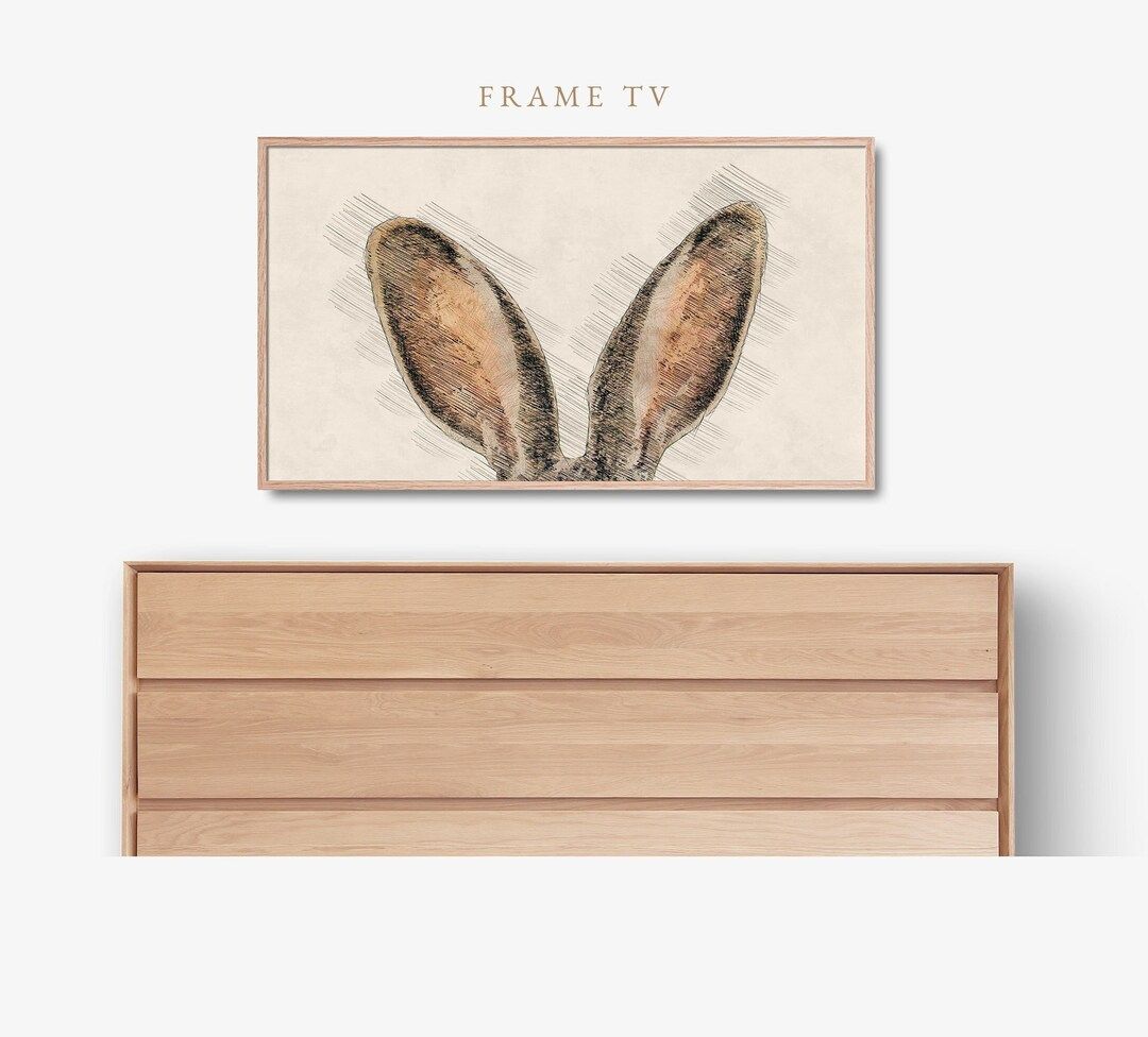 Frame Tv Easter Art, Easter Art Print, Bunny Ears Art, Frame Tv Spring Art, Easter Artwork, Frame... | Etsy (US)